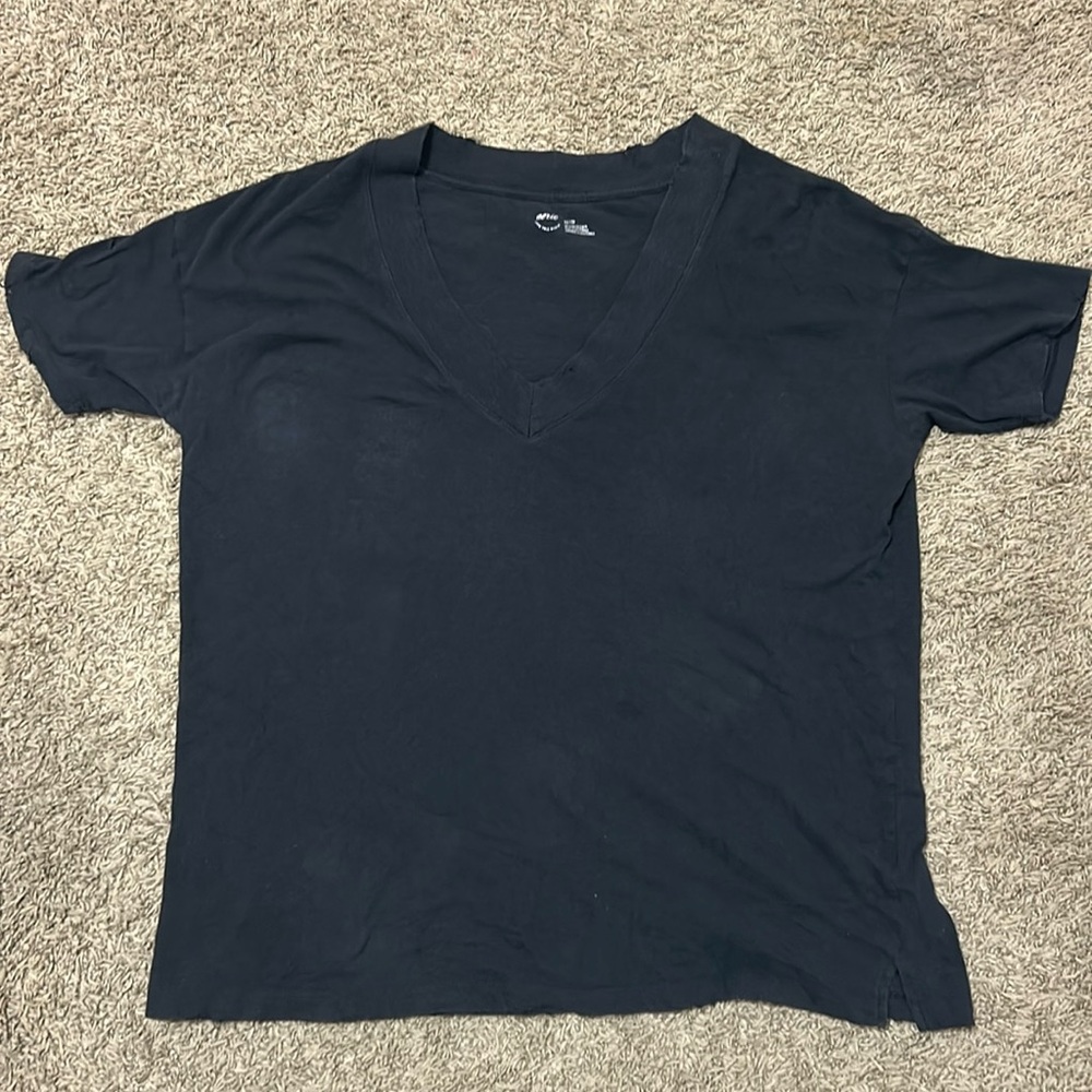 Women’s distressed v neck aerie shirt